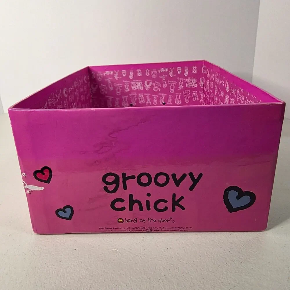 Groovy Chick Photo Storage Box w/ Dividers Pink Funky Photos Organizer